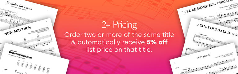 2+ Pricing: Order two or more of the same title & automatically receive 5% off list price on that title