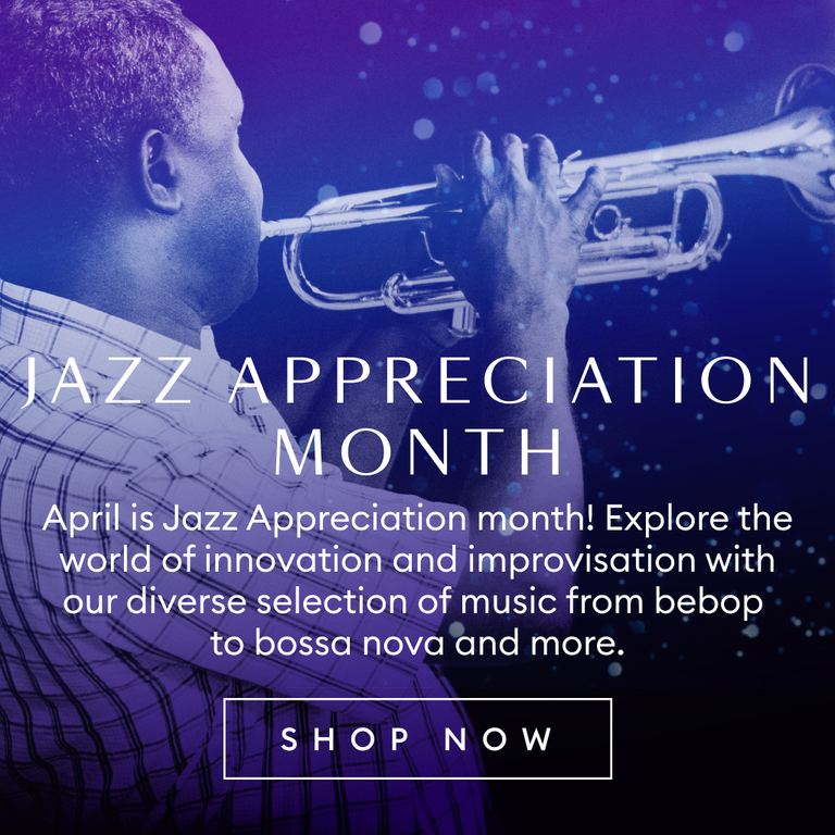 Jazz Appreciation Month: April is Jazz Appreciation Month! Explore the world of innovation and improvisation with our diverse selection of music from bebop to bossa nova and more!