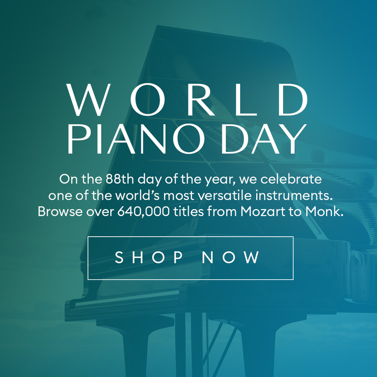 World Piano Day: On the 88th day of each year, we celebrate one of the world's most versatile instruments. Browse over 640,000 titles from Mozart to Monk.