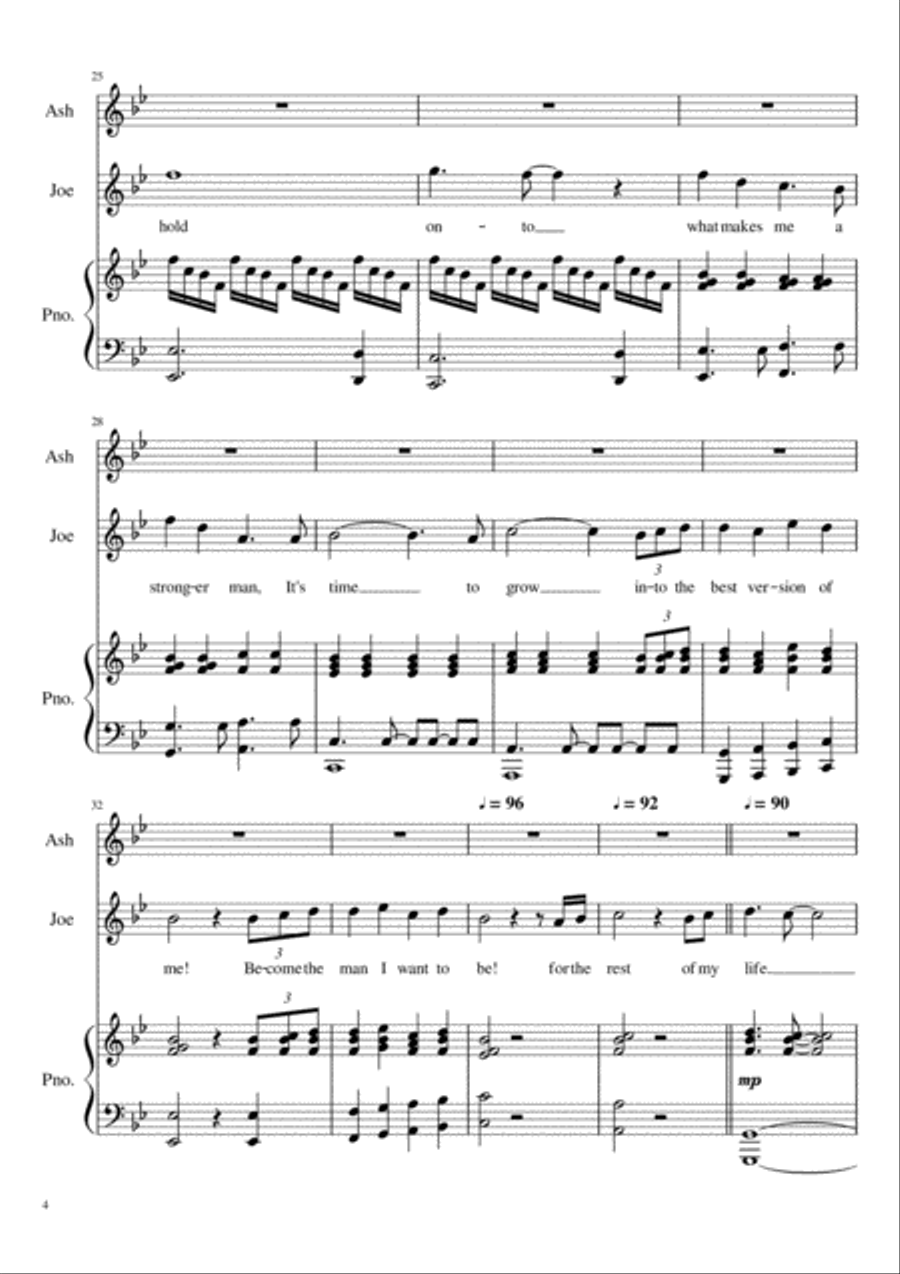The Man I Want to Be Piano scores gallery preview page 4