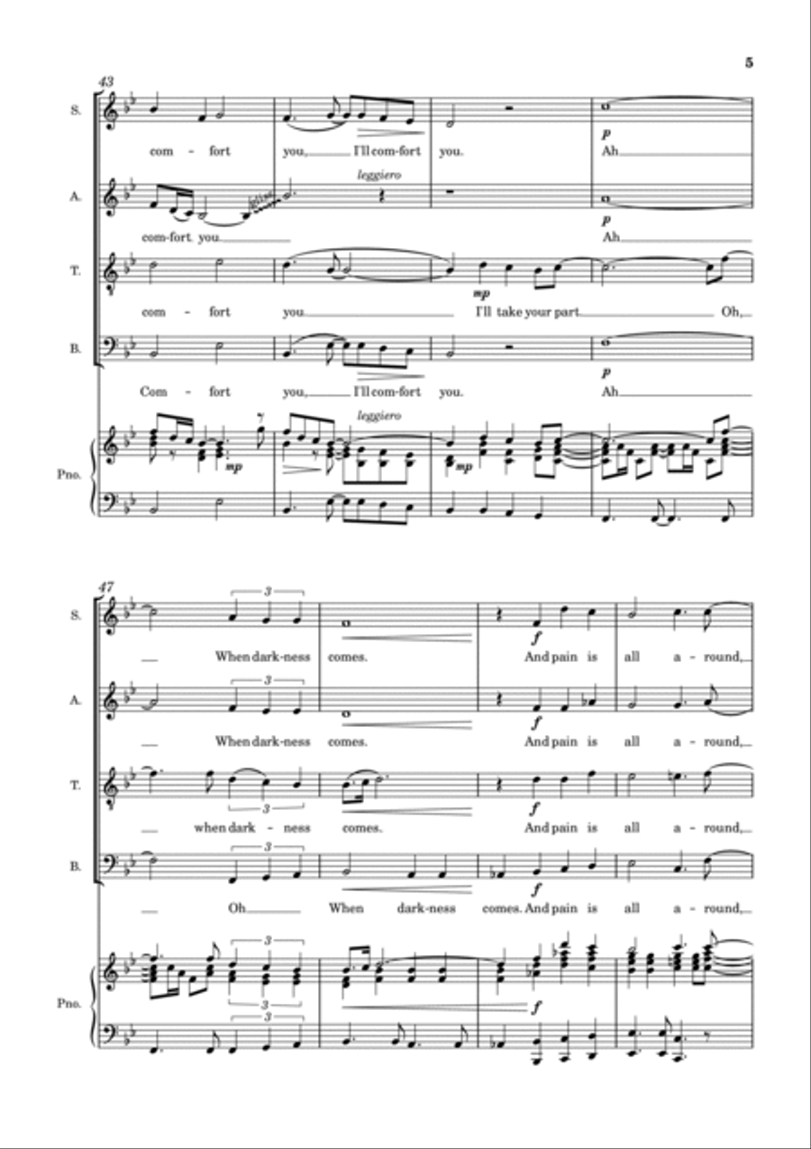 Bridge Over Troubled Water 4-Part scores gallery preview page 5
