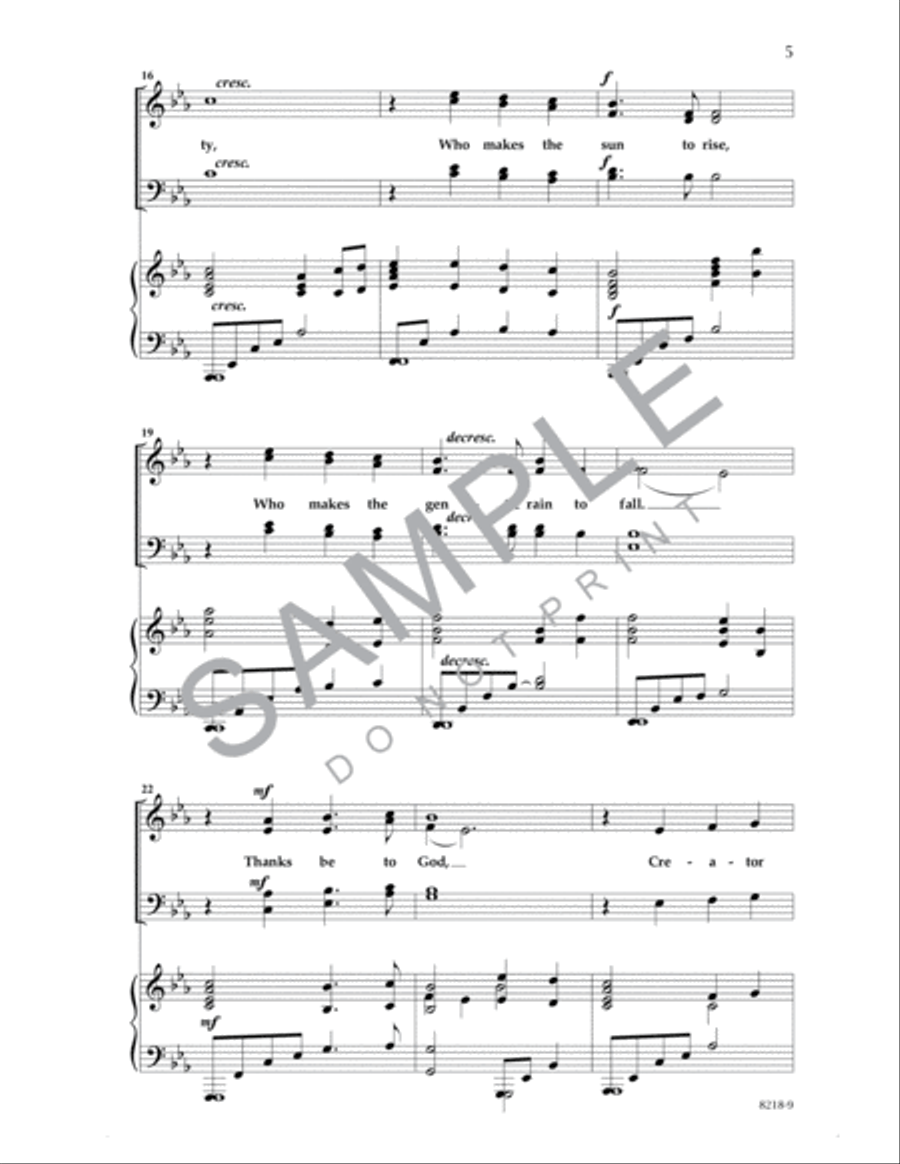 Thanks Be to God 4-Part scores gallery preview page 4