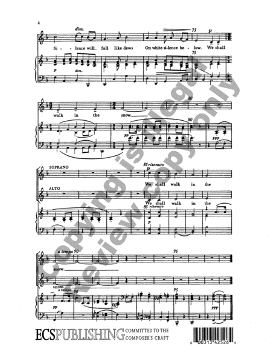 Velvet Shoes (Choral Score) SA scores gallery preview page 5