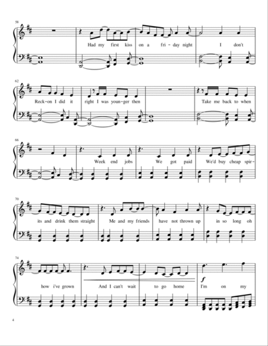 Castle On The Hill Castle On The Hill Piano Solo scores gallery preview page 4