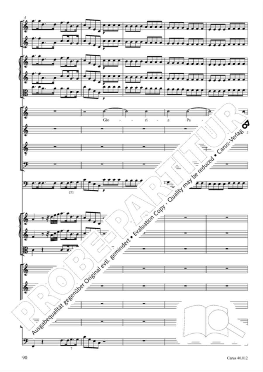 Beatus vir (How blest is he) Psalm 111 4-Part scores gallery preview page 91