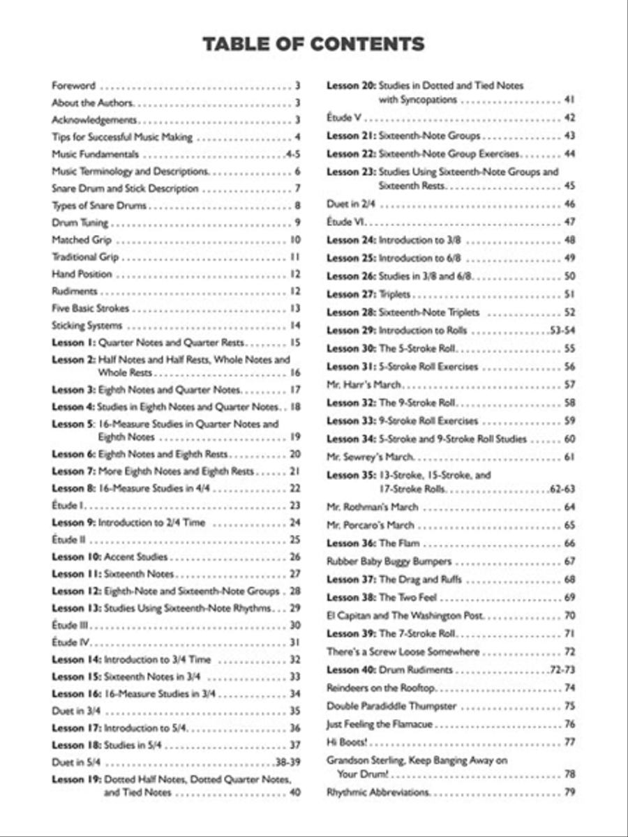 Hal Leonard School for Snare Drum Snare Drum scores gallery preview page 3