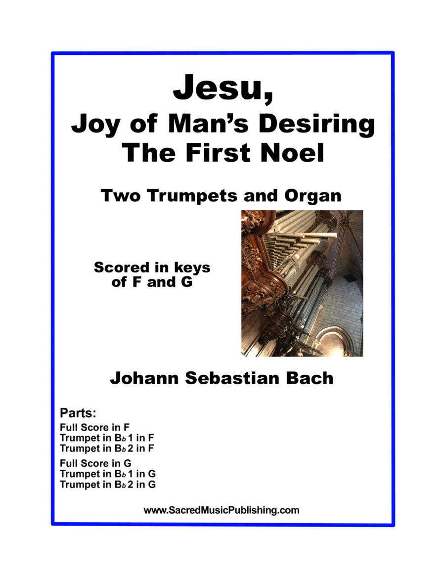 Jesu, Joy of Man’s Desiring (The First Noel) - Two Trumpets and Organ image number null