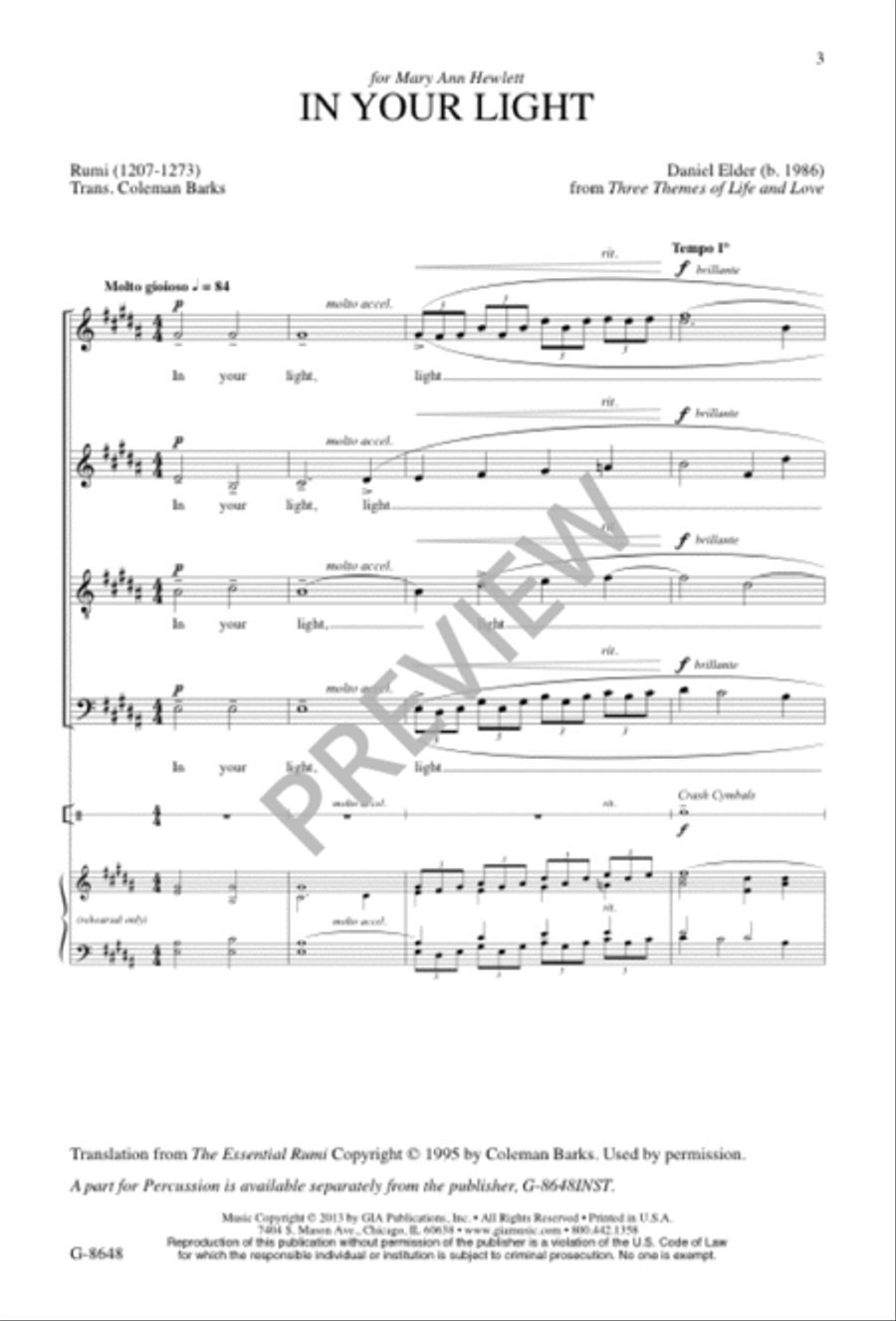 In Your Light Divisi scores gallery preview page 3