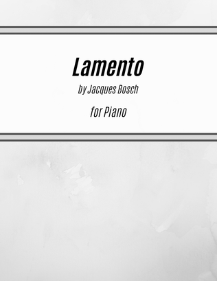 Lamento (for Piano)