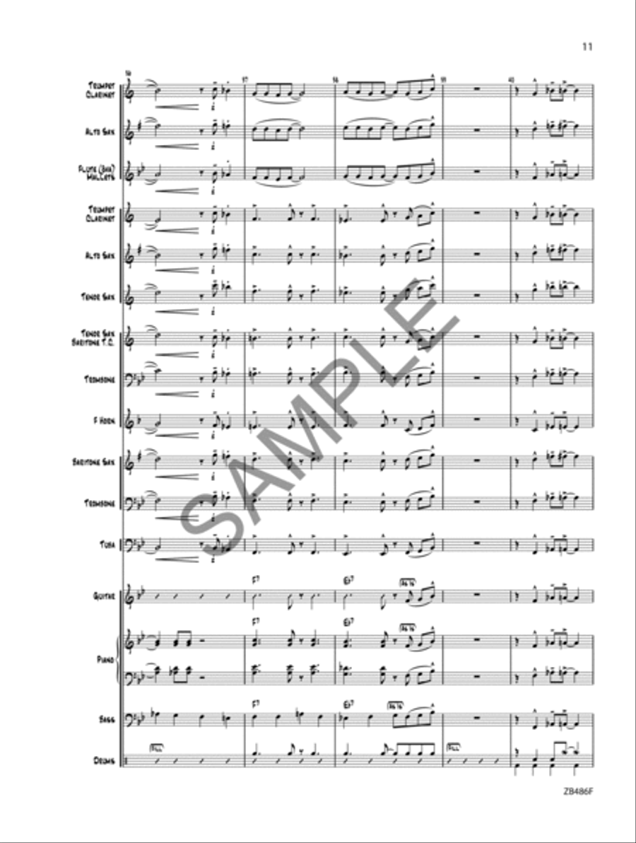 What About Blues? - Score Concert Band scores gallery preview page 12