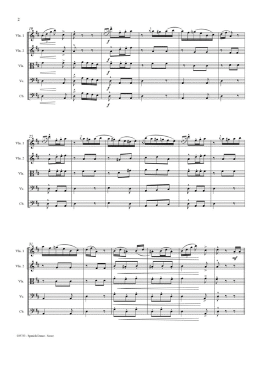 SPANISH DANCE OP 12, NO1 – STRING QUARTET String Quartet scores gallery preview page 3