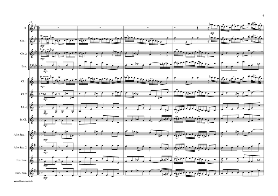 Symphony No. 1 Woodwind Ensemble scores gallery preview page 5