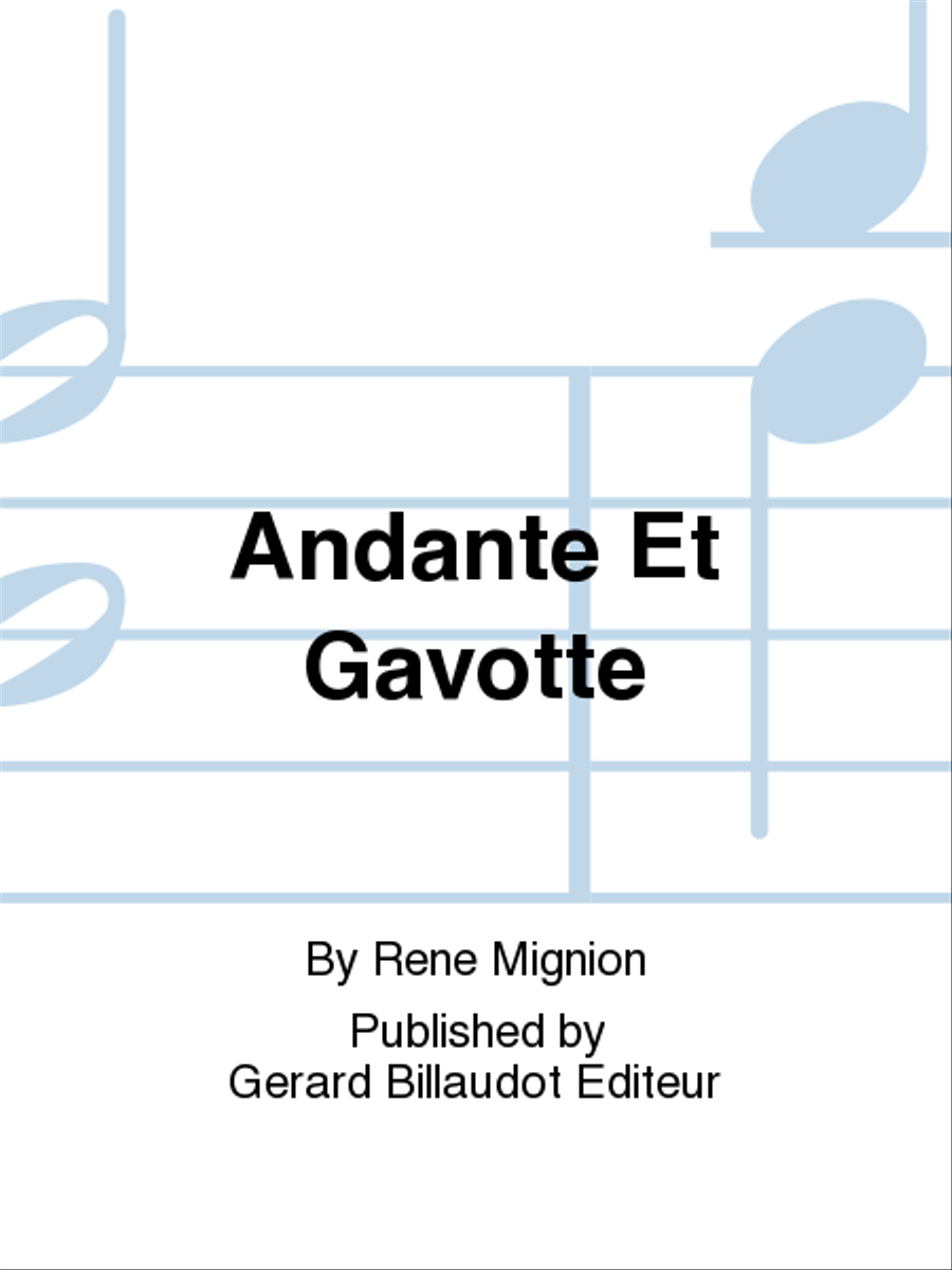 Andante Et Gavotte Chamber Music scores gallery preview page 1