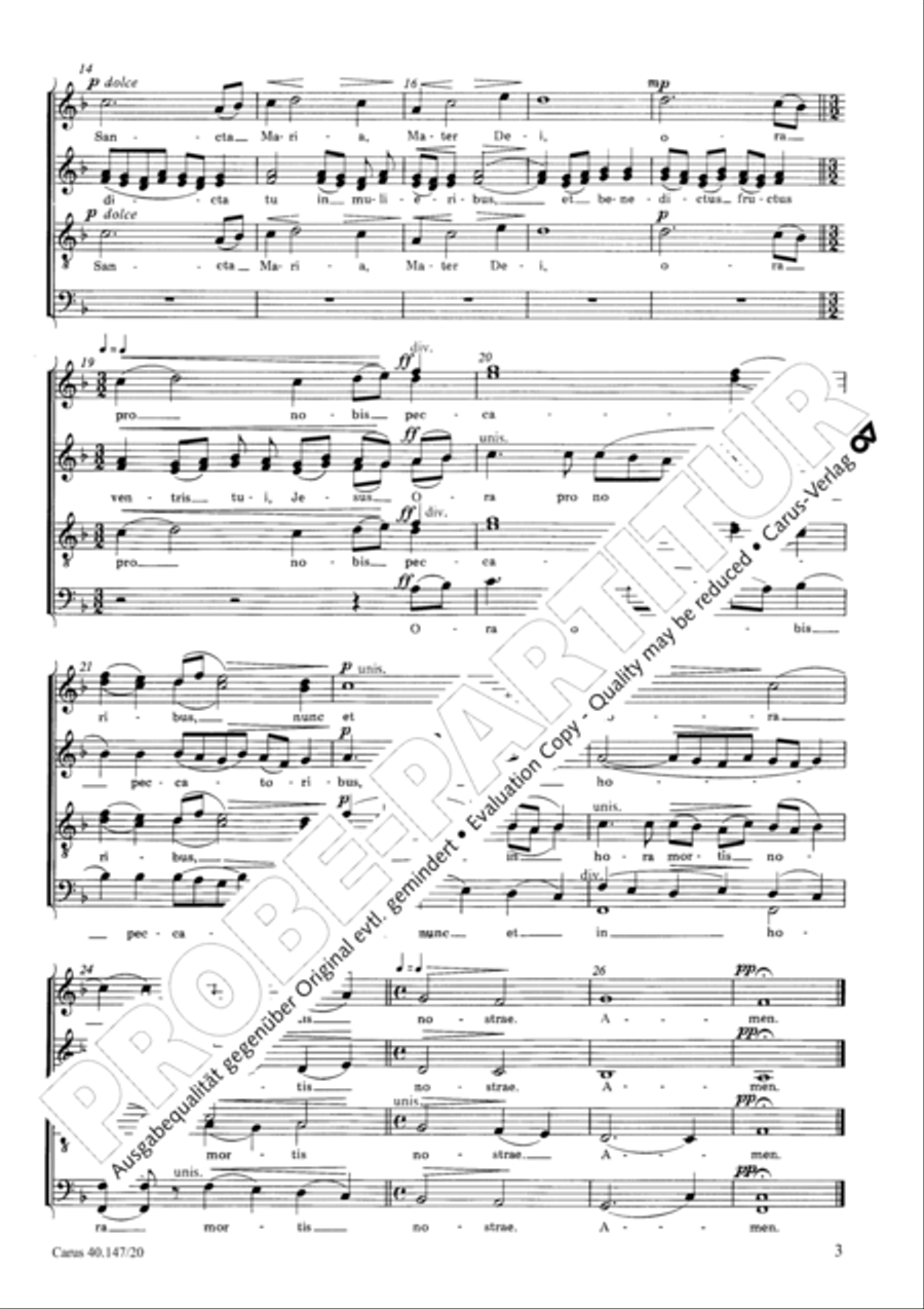 Rachmaninov: Ave Maria; Gluck: De profundis 4-Part scores gallery preview page 2