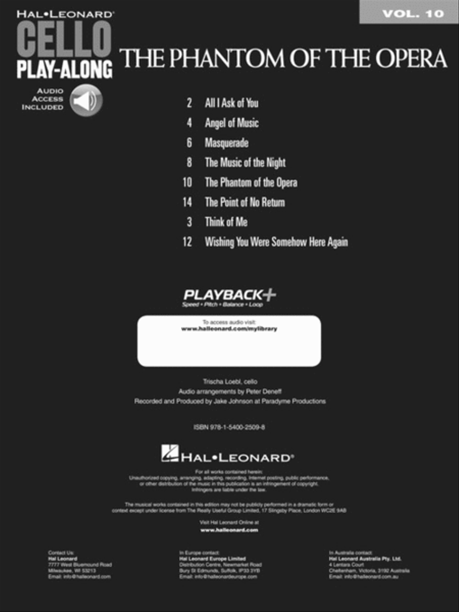 The Phantom of the Opera Cello scores gallery preview page 2