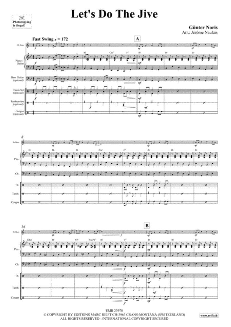 Let's Do The Jive Bass Guitar scores gallery preview page 3