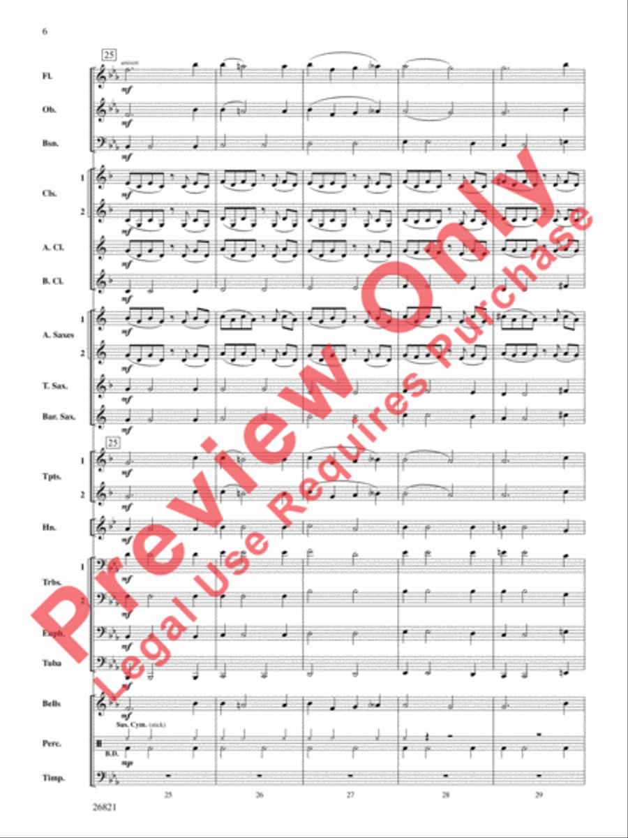 Aeolian Winds Concert Band scores gallery preview page 7