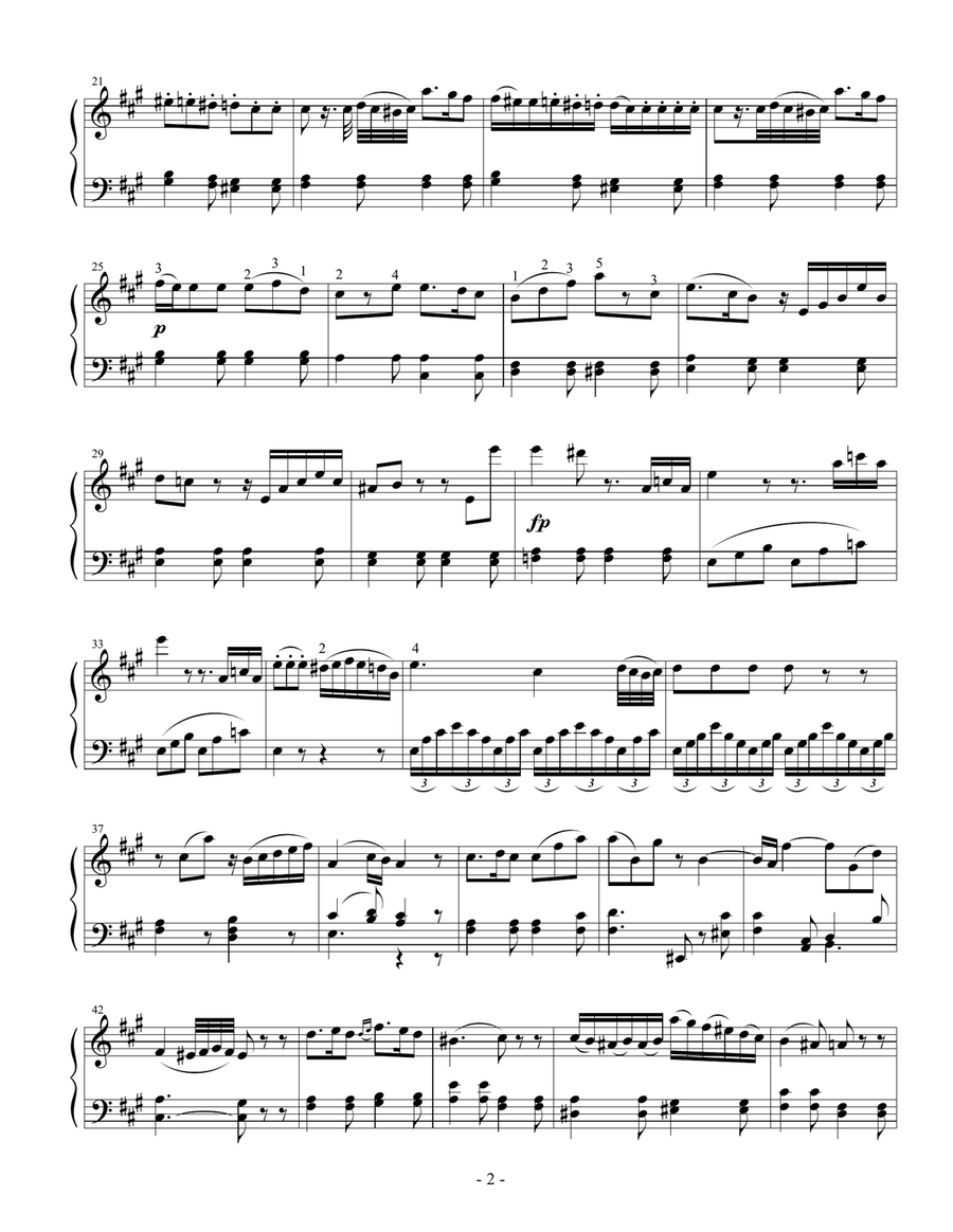 Adagio from Concerto no. 23 Piano Solo scores gallery preview page 2