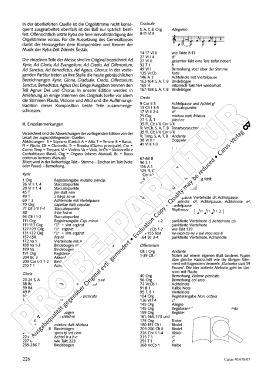 Missa pastoralis bohemica 4-Part scores gallery preview page 239