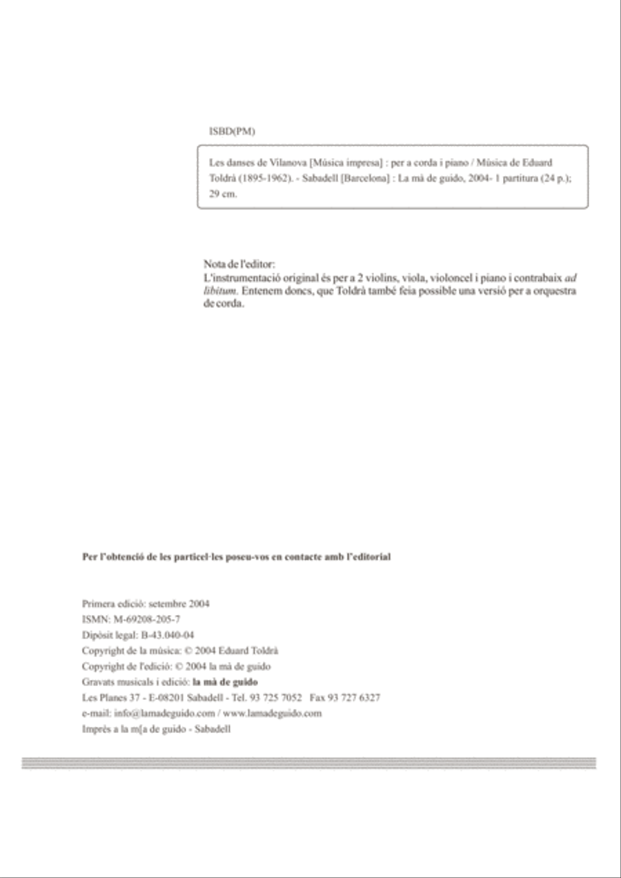 Les danses de Vilanova String Orchestra scores gallery preview page 4