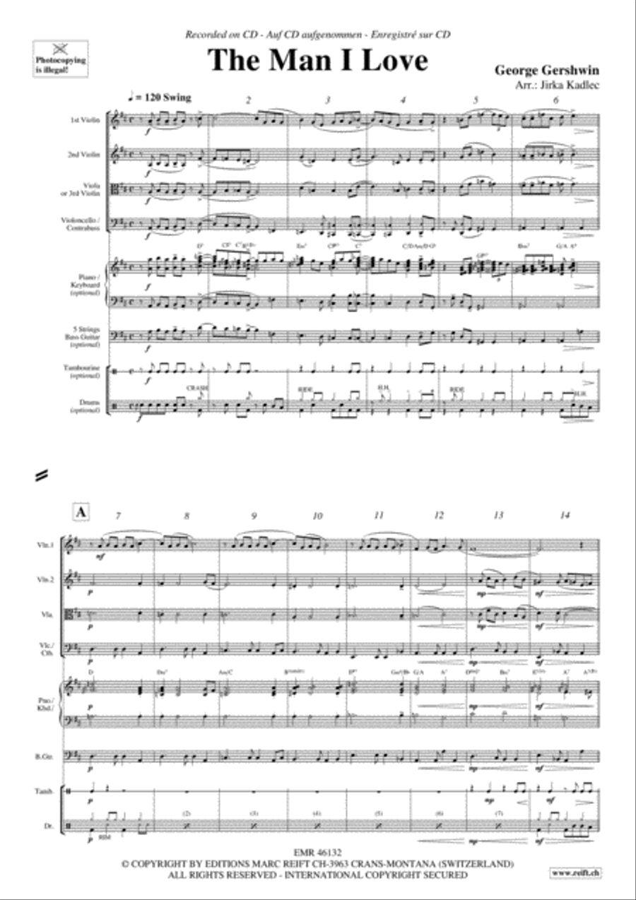 The Man I Love Cello scores gallery preview page 3