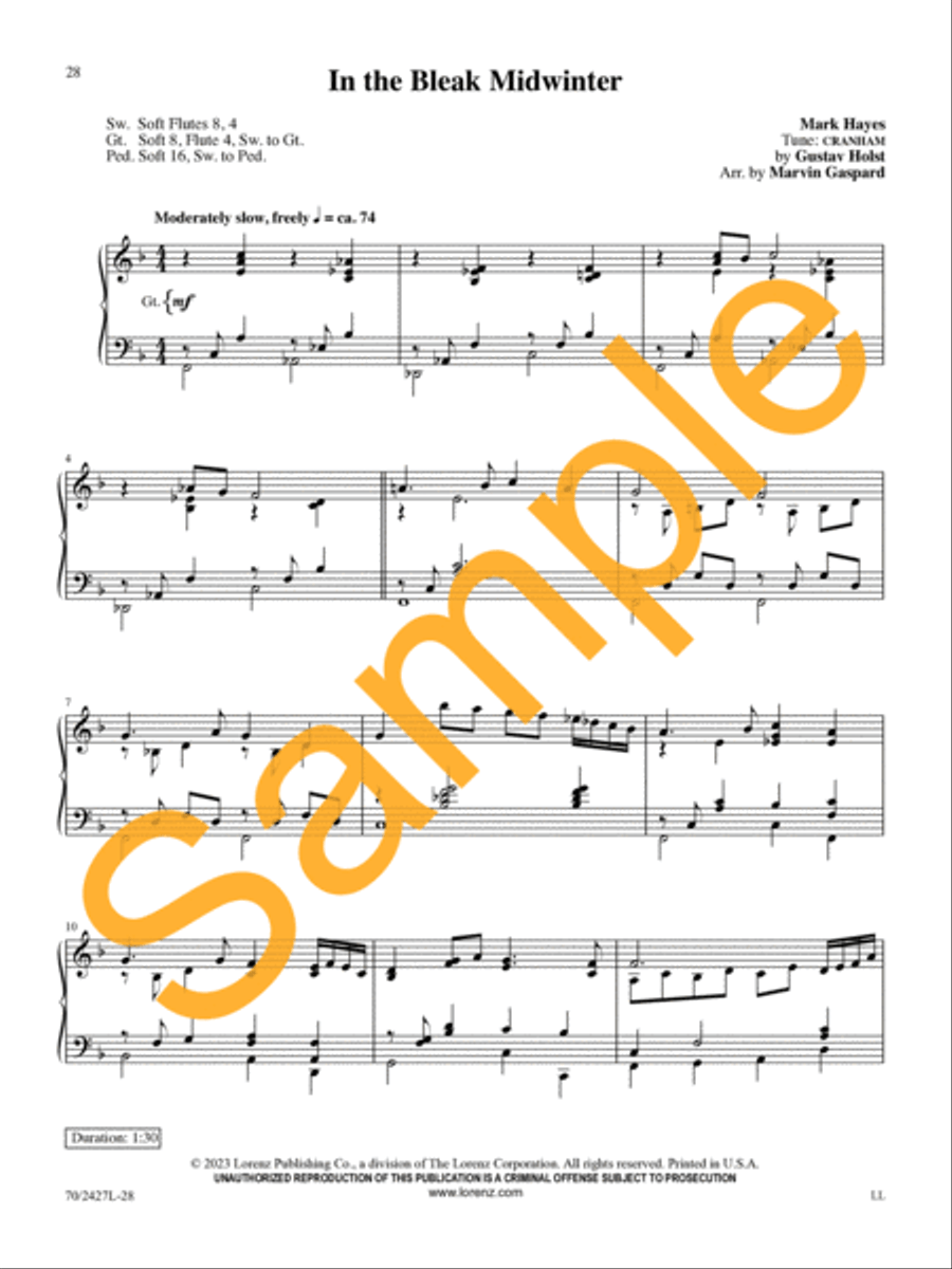 Mark Hayes: Christmas Miniatures for Organ Organ Solo scores gallery preview page 20