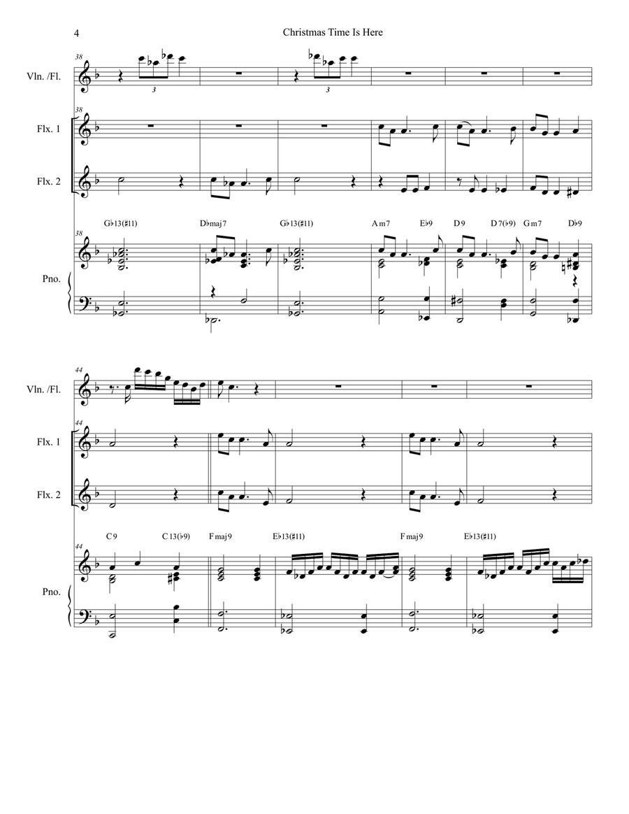 Christmas Time Is Here Large Ensemble scores gallery preview page 4