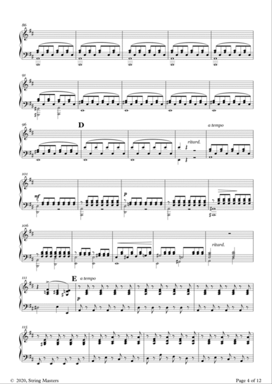 Concerto No 1, Op 16 Piano Accompaniment (de Beriot) Piano, Vocal, Guitar scores gallery preview page 4