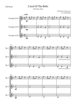 Carol Of The Bells (Christmas Song) for Trumpet in Bb Trio