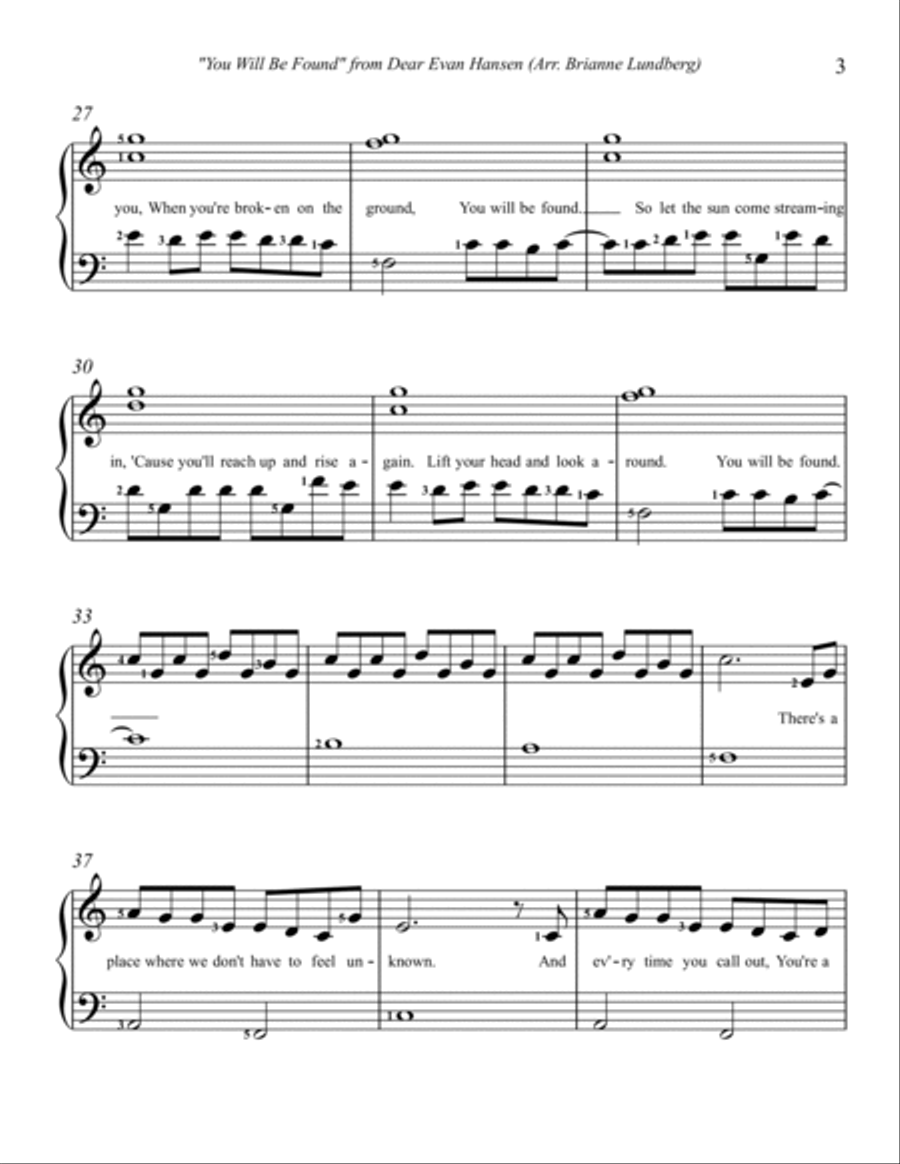 You Will Be Found Voice scores gallery preview page 4