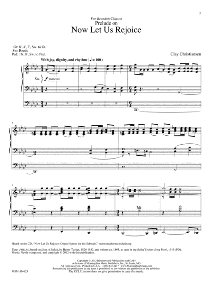 Now Let Us Rejoice: Ten Hymn Settings for Organ Organ Solo scores gallery preview page 3