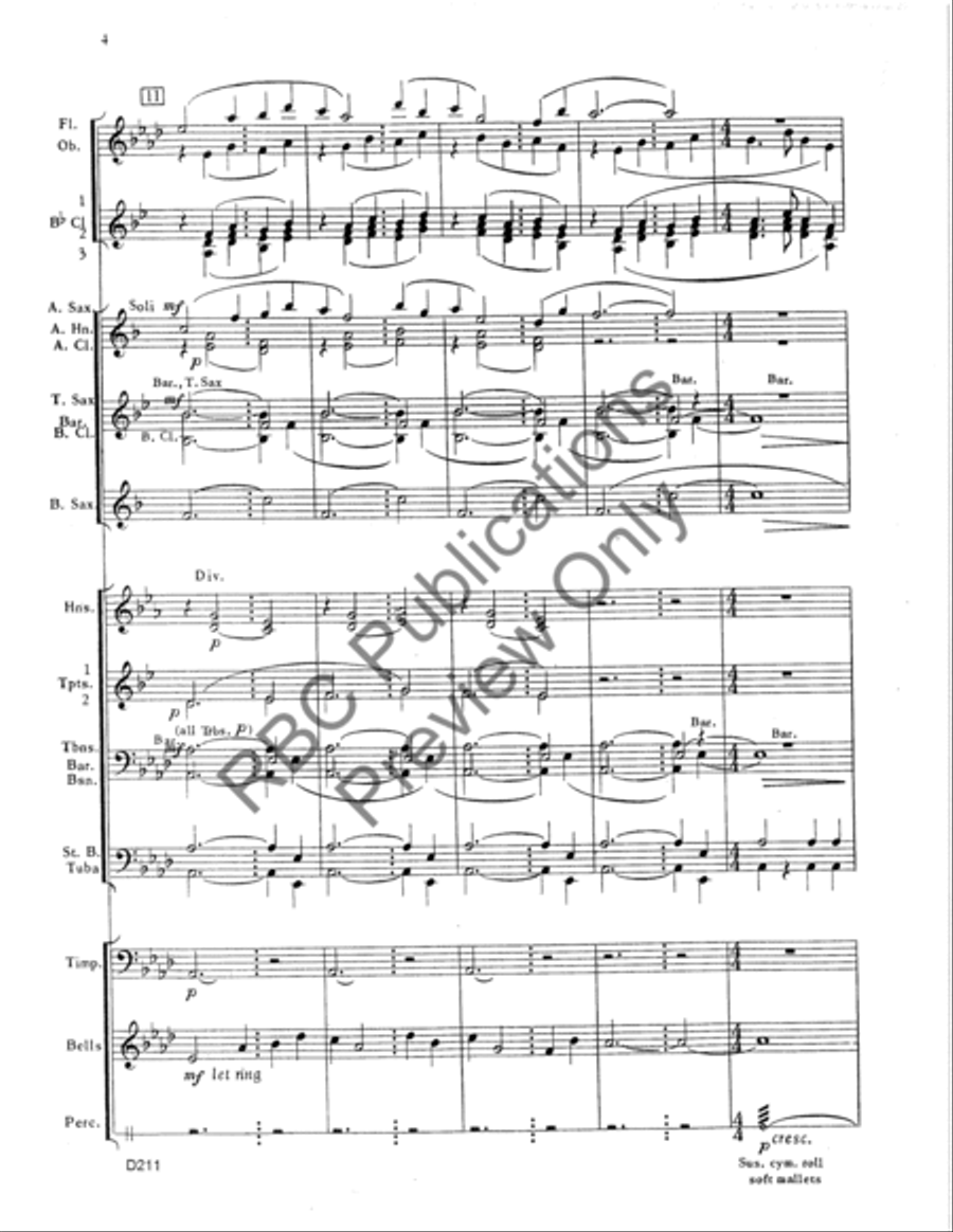 Gentle Journey Gentle Journey Concert Band scores gallery preview page 5