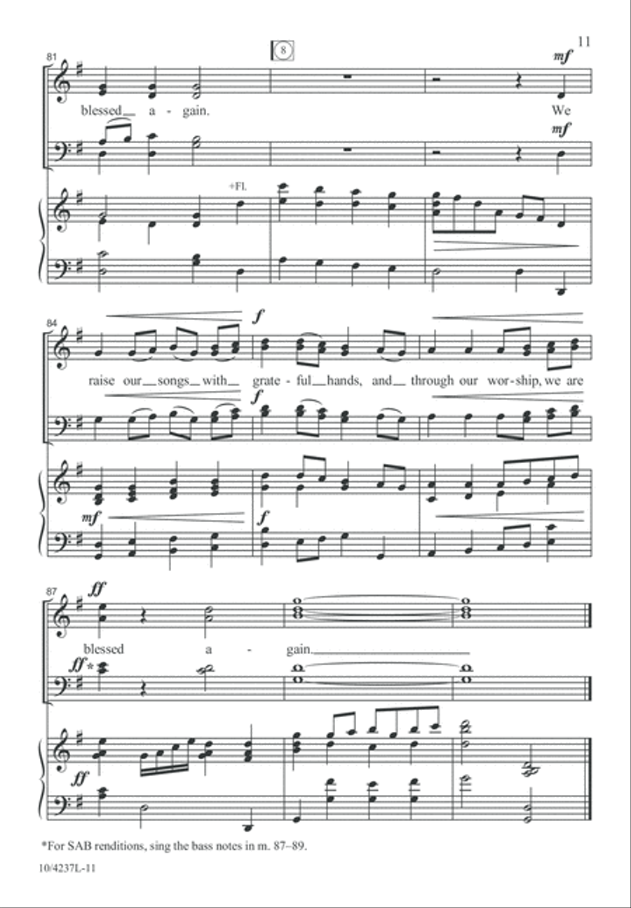 We Bring Thanksgiving 4-Part scores gallery preview page 12