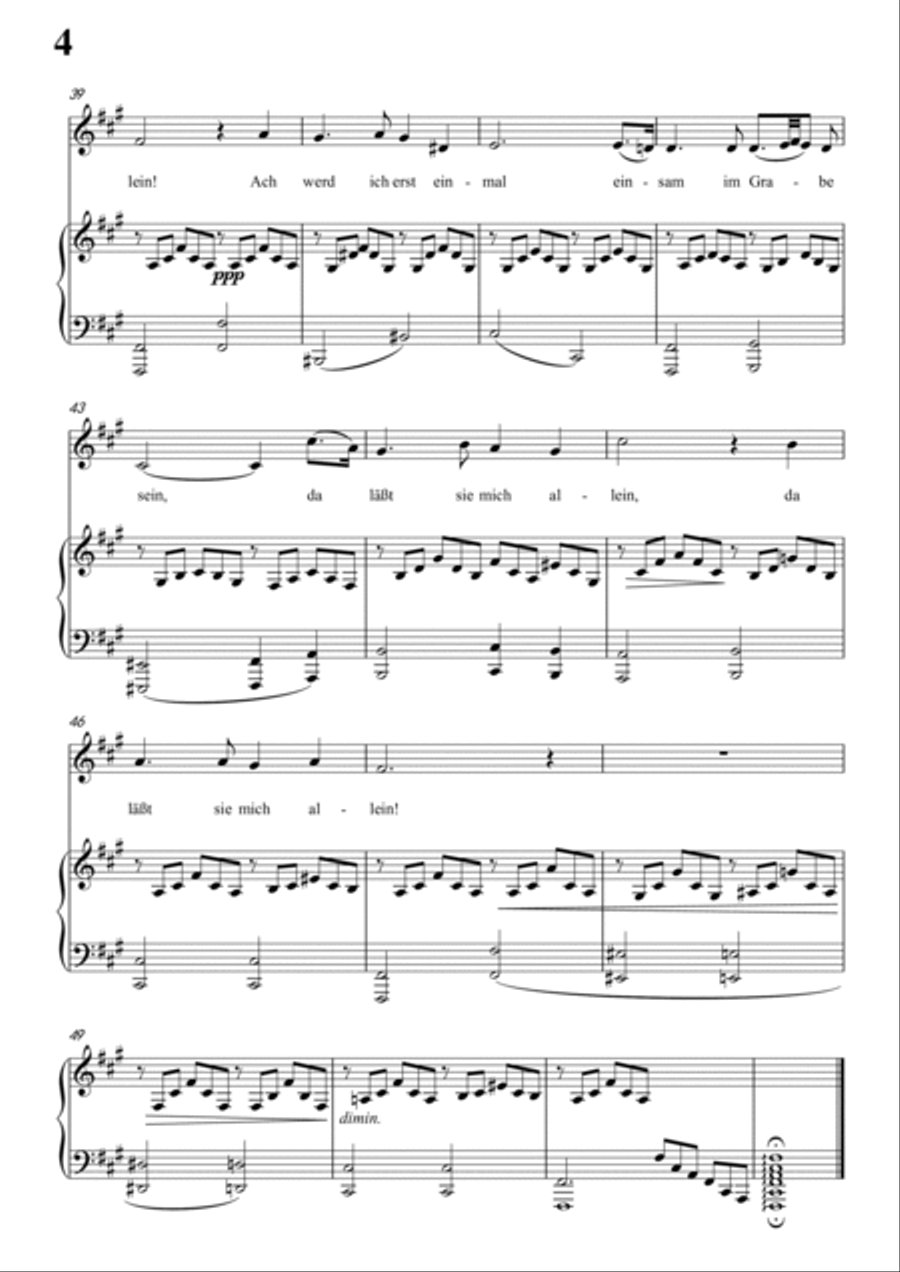 Schubert-Gesänge des Harfners,Op.12 No.1 in #F minor,for Vocal and Piano Voice scores gallery preview page 5