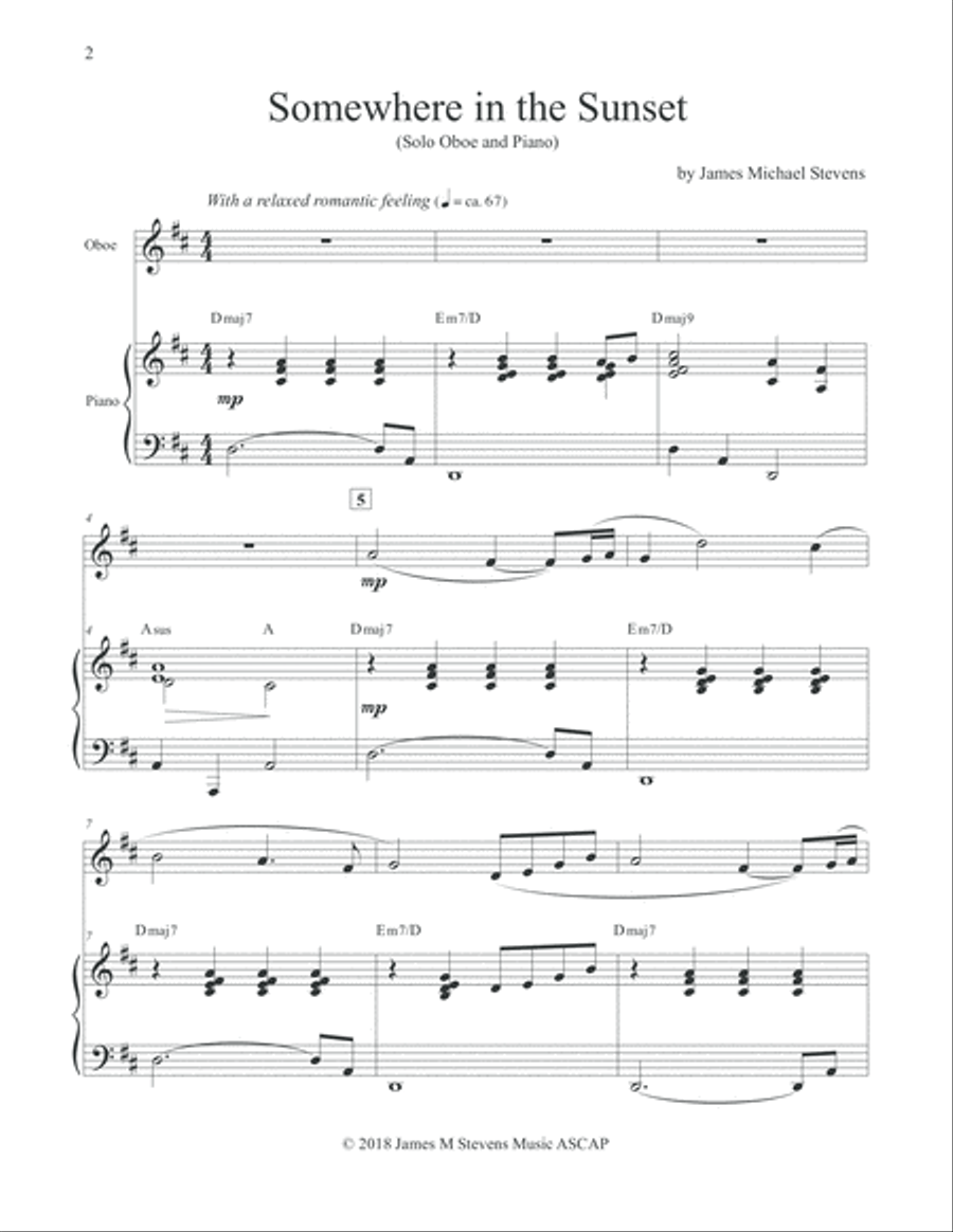 Oboe Dreams - 12 Original Compositions Piano scores gallery preview page 2