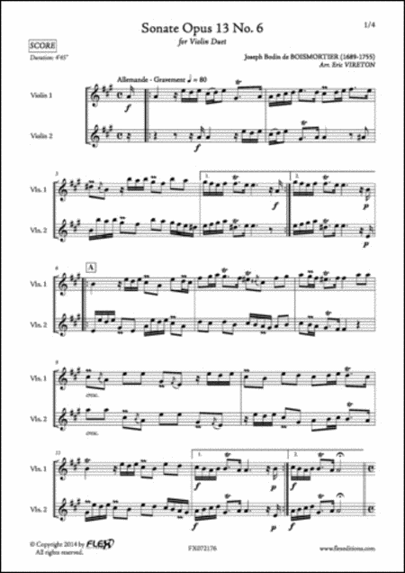 Sonata Opus 13 No. 6