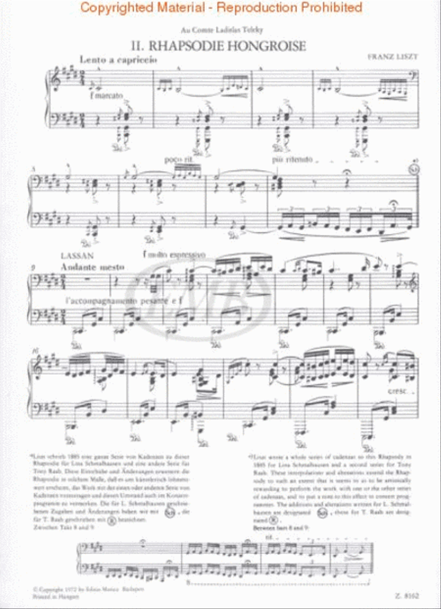 IIe Rhapsodie hongroise Piano Solo scores gallery preview page 2
