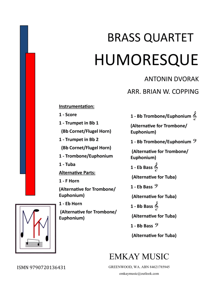 HUMORESQUE – BRASS QUARTET Brass Quartet scores gallery preview page 1