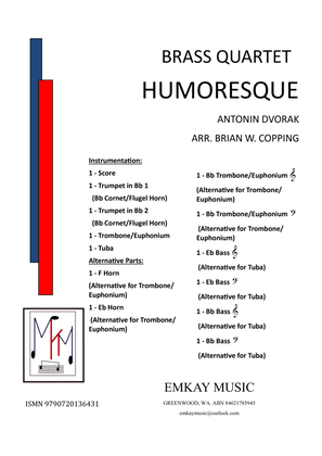 Book cover for HUMORESQUE – BRASS QUARTET