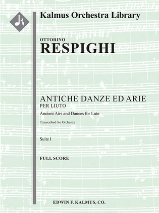 Book cover for Antiche Danze ed Arie, Suite 1 (Ancient Airs and Dances)