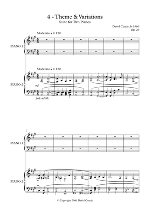 Suite for two Pianos, Op. 20, 4th Movement, Theme & Variations