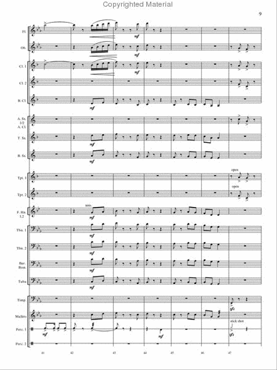 Oakdale Variations Concert Band scores gallery preview page 8