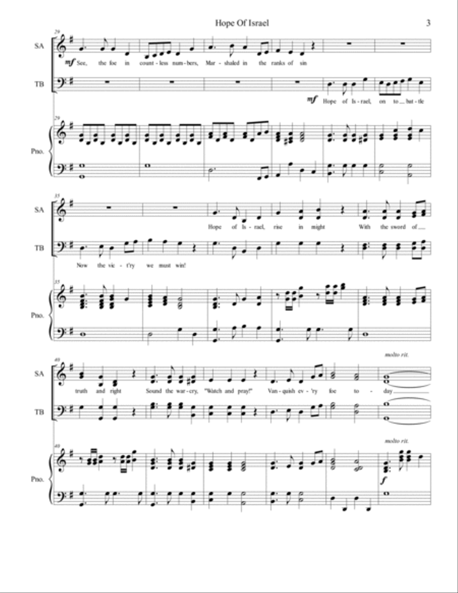 Hope of Israel 4-Part scores gallery preview page 3