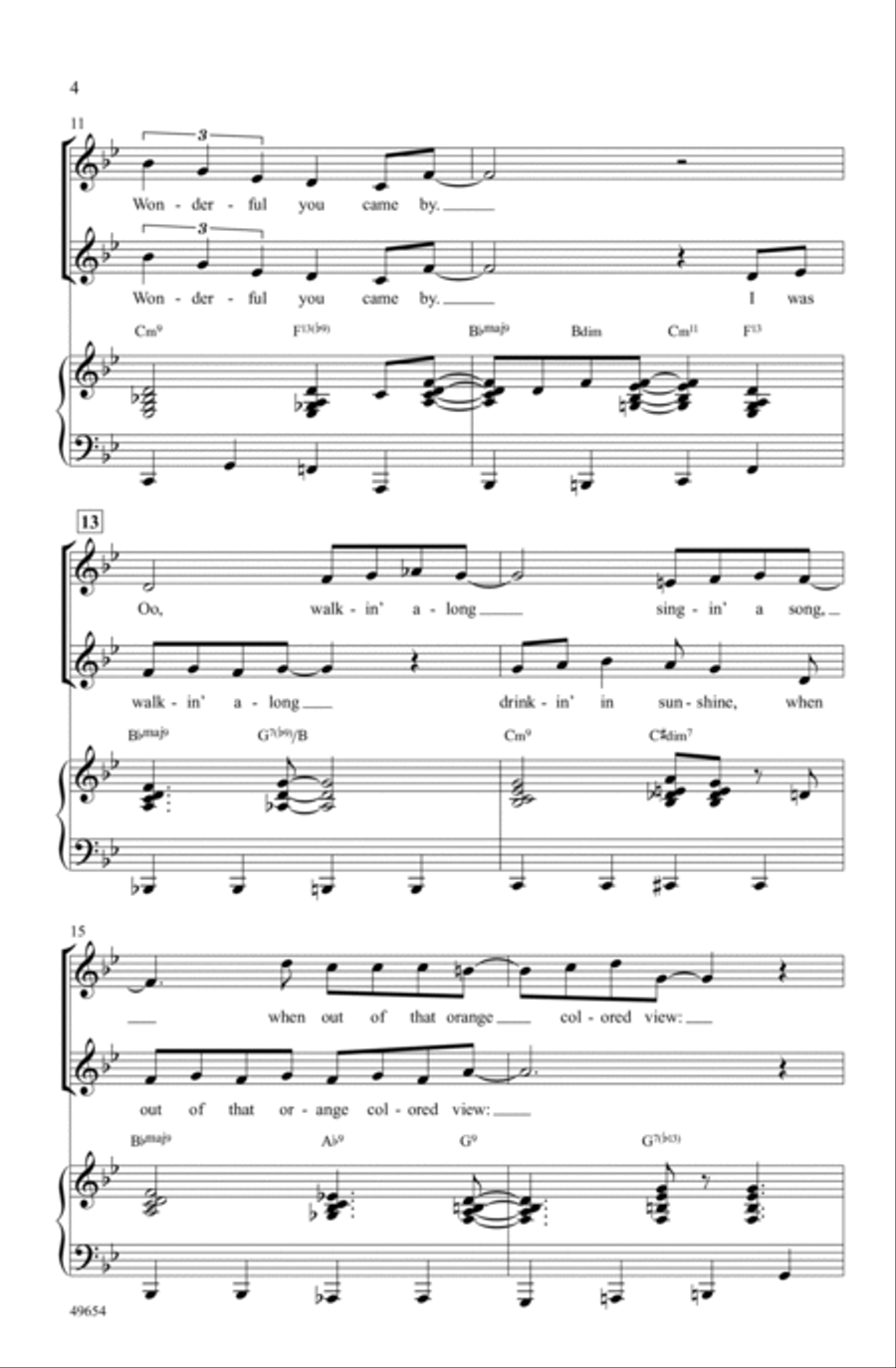 Orange Colored Sky Orange Colored Sky Choir scores gallery preview page 3