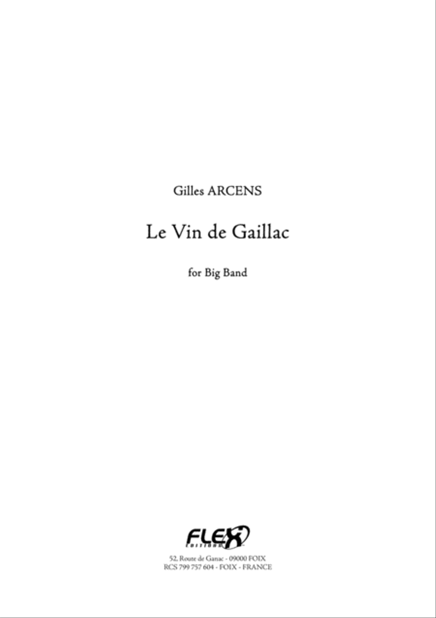 Le Vin de Gaillac Big Band scores gallery preview page 1