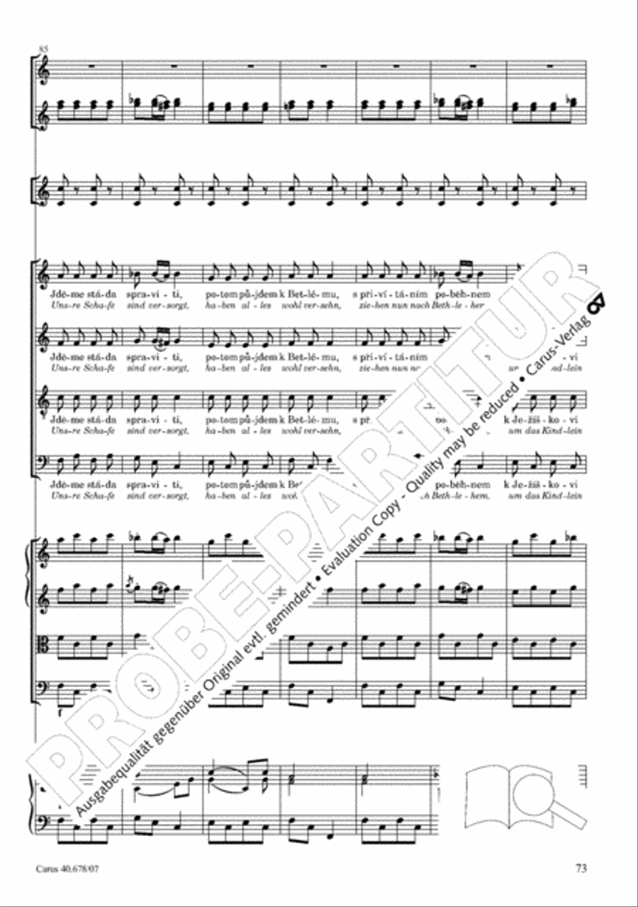 Missa pastoralis bohemica 4-Part scores gallery preview page 86