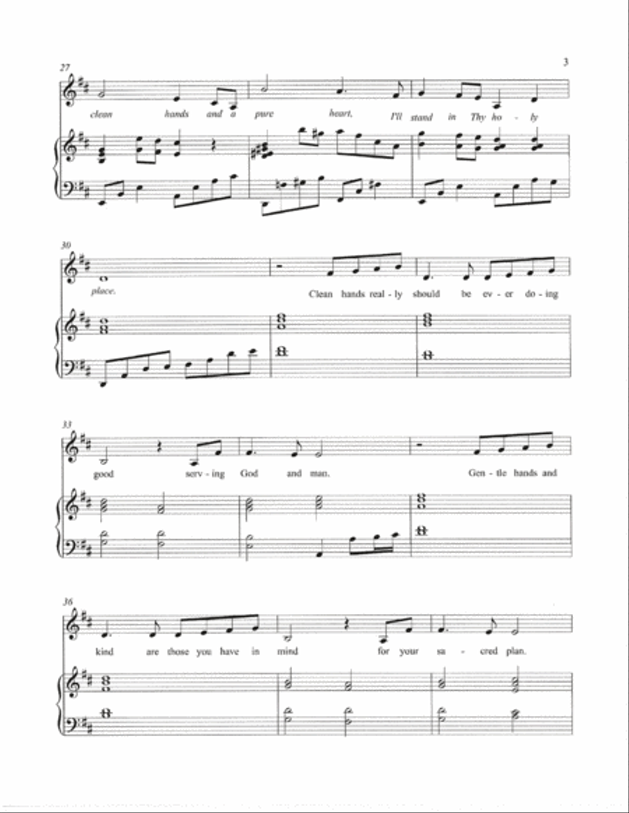 Psalm 24: Clean Hands and a Pure Heart 3-Part scores gallery preview page 4