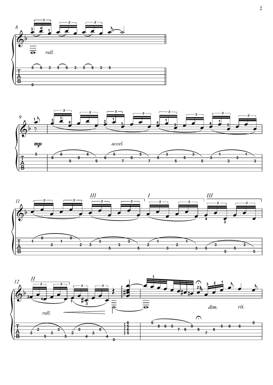 Bach for Guitar Toccata BWV 565 Acoustic Guitar scores gallery preview page 2