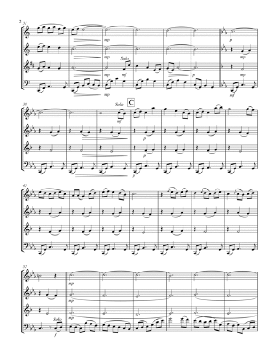 The Holly and the Ivy (for Woodwind Quartet) Woodwind Quartet scores gallery preview page 3