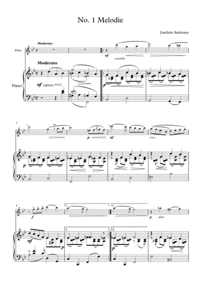 Andersen Seven Salon Pieces for Flute and Piano Op. 52